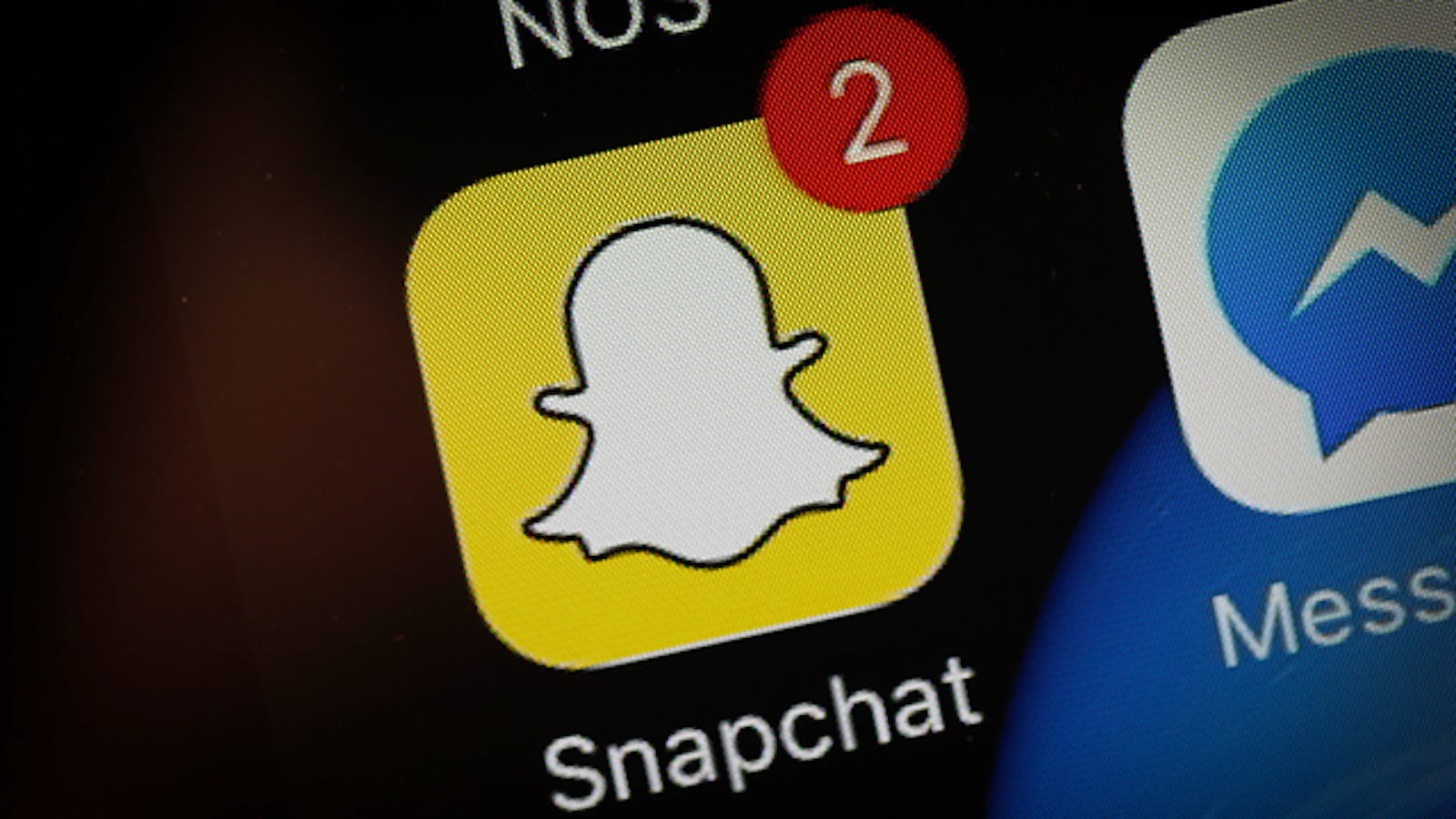 Snapchat app is seen on an iPhone. Photo by AP