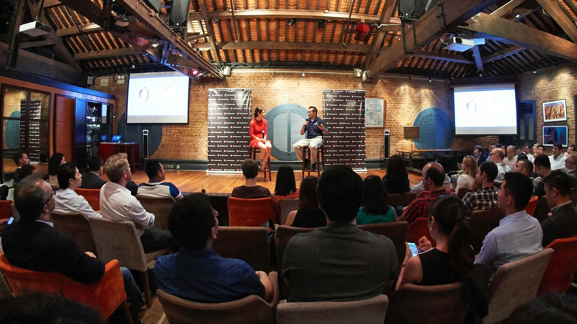 Jessica Lessin interviews Alibaba's Joe Tsai. Photo by Brent Pottinger.