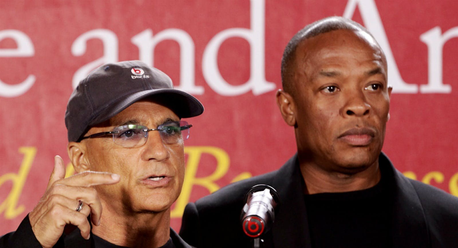Jimmy Iovine and Dr. Dre. Photo by Associated Press.