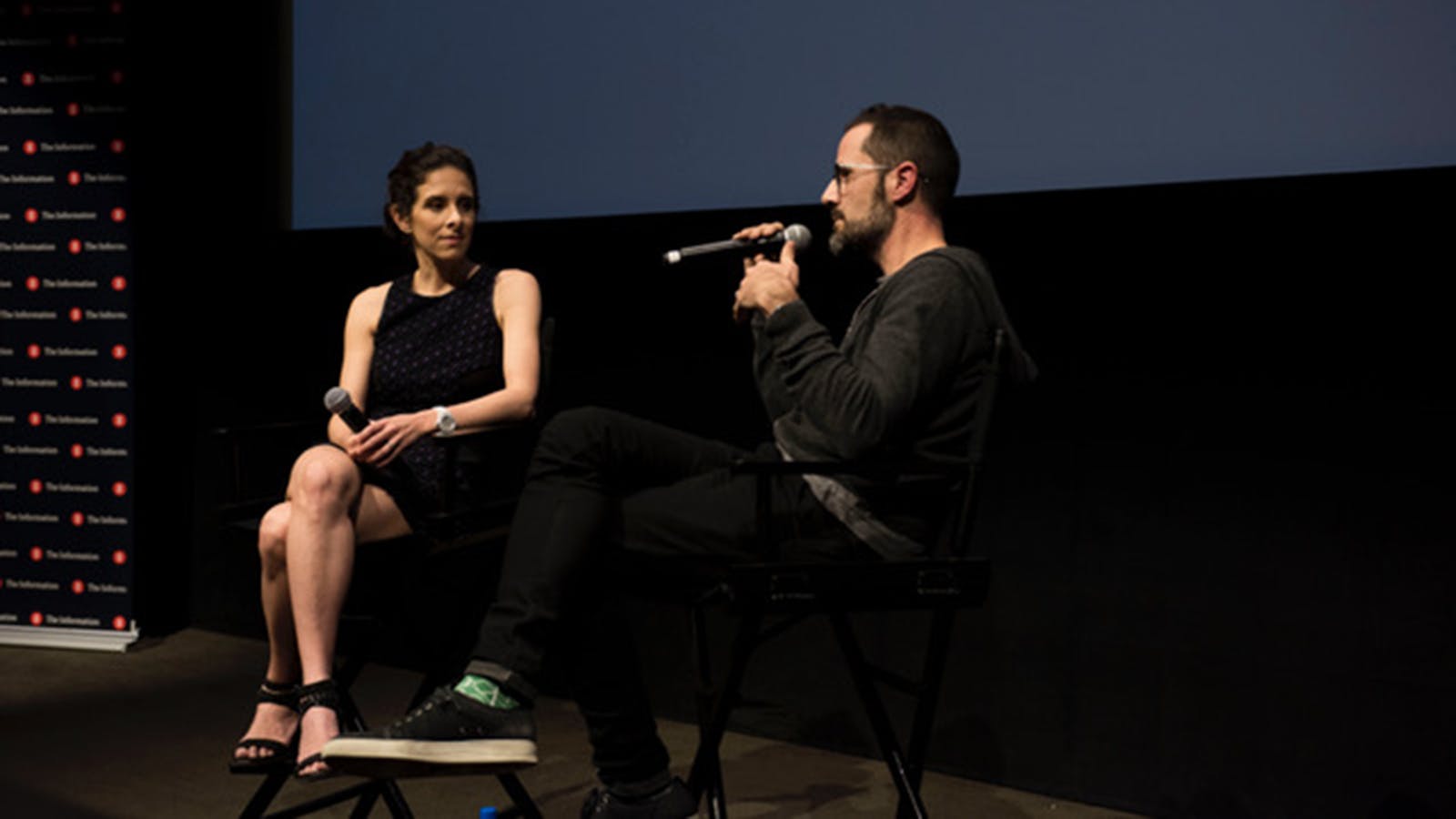 Jessica Lessin interviews Twitter co-founder Ev Williams at The Information’s Silicon Valley Meets Hollywood event in Los Angeles. Photo: Angie Silvy