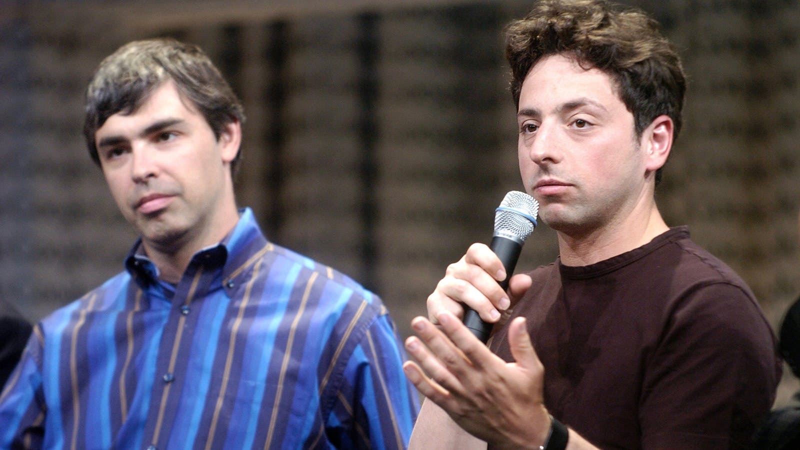 Google co-founders Larry Page and Sergey Brin. Photo by AP.