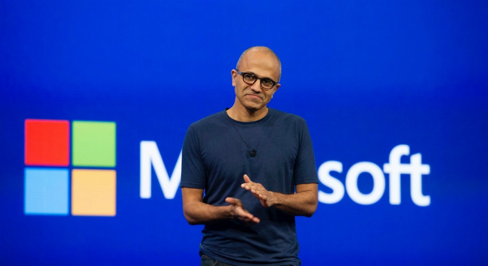 Microsoft CEO Satya Nadella. Photo by Bloomberg.
