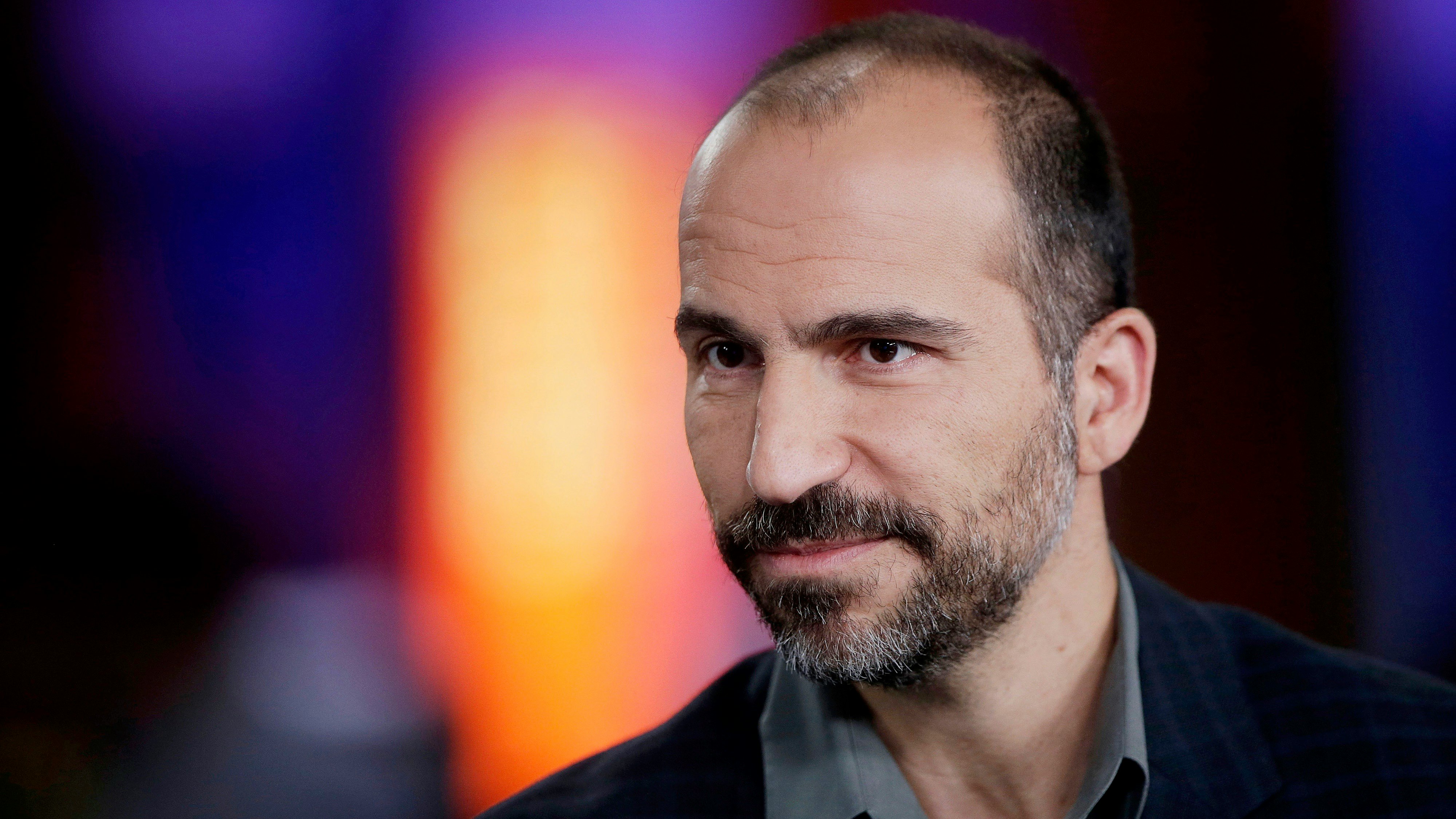 Uber CEO Dara Khosrowshahi. Photo by Bloomberg. Charts by Mike Sullivan.