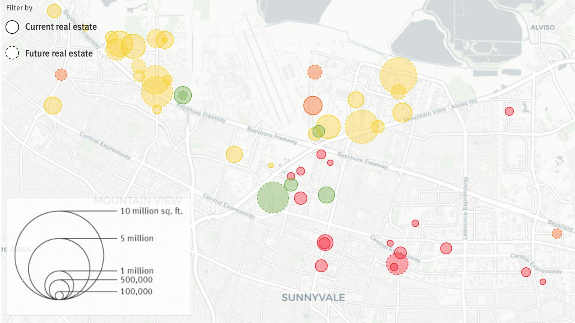 Led by Alphabet, Apple, Tech Firms Could Double Footprint in Bay Area