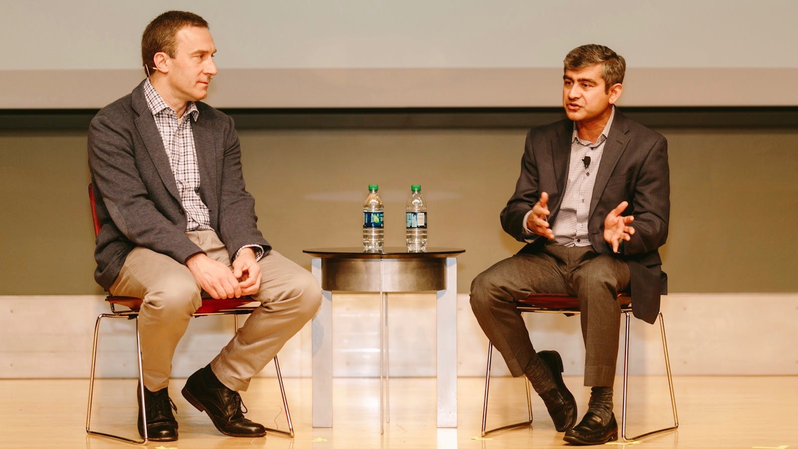 The Information's Kevin McLaughlin in conversation Wednesday with Oracle's Amit Zavery. Photo by Karen Obrist. 