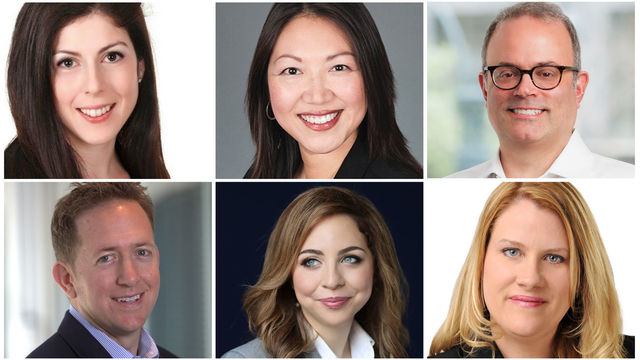 At top, from left: Joshua Ashley Klayman, Mitzi Chang, Lee Schneider
Bottom row, from left: Brian Klein, Nathana O’Brien Sharma, Cassandra Borchers 
