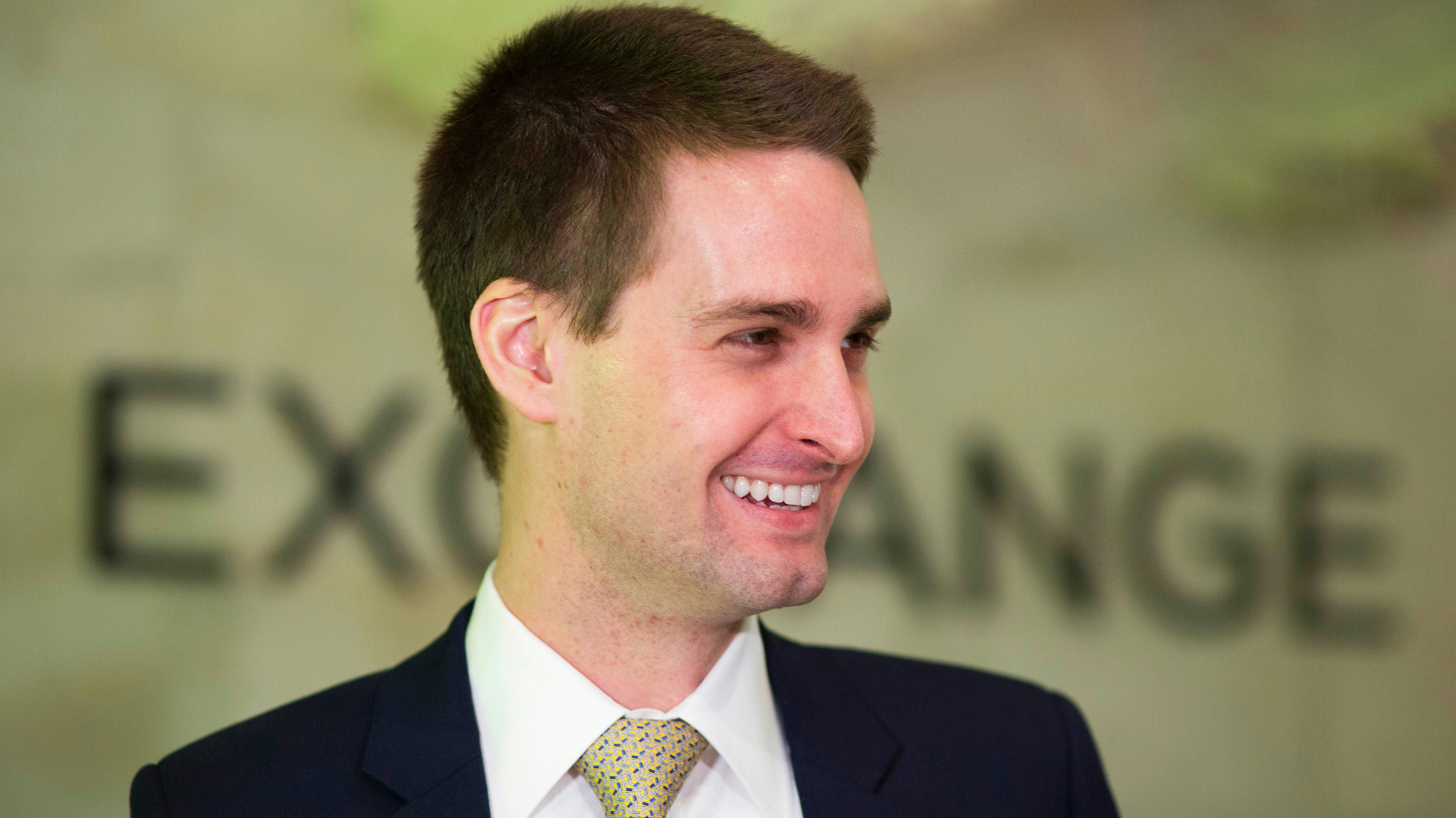 Snap CEO Evan Spiegel. Photo by AP