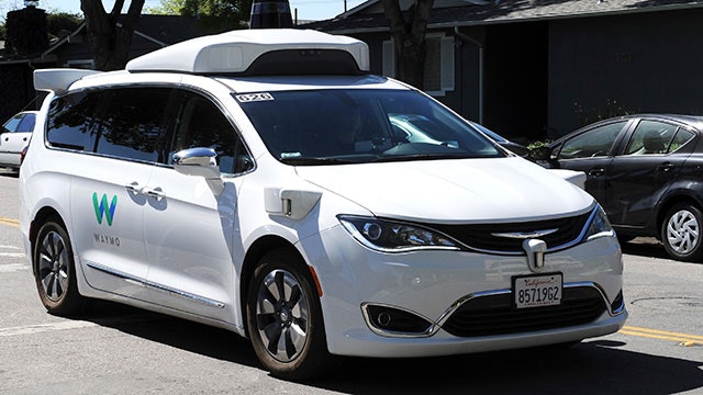 A Waymo car on a test drive. Photo: AP