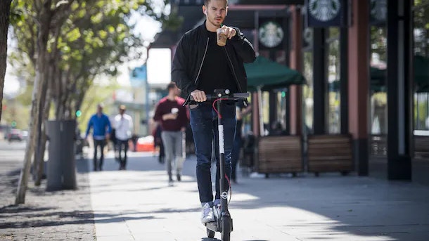 A bird scooter in San Francisco. Photo by Bloomberg