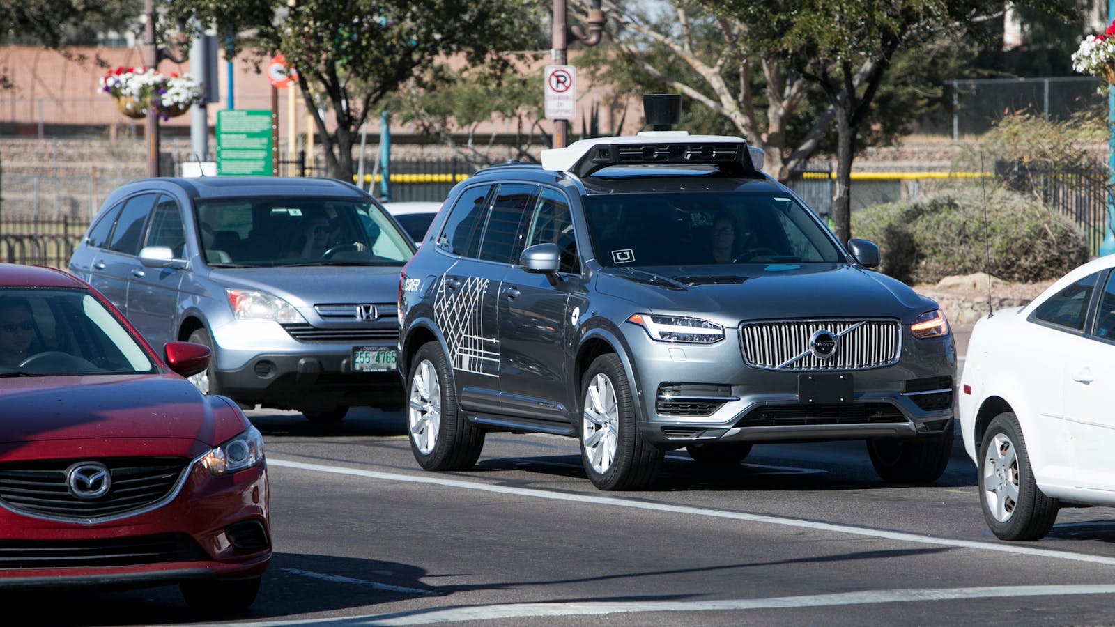 An Uber self-driving car being tested earlier this year. Photo by AP