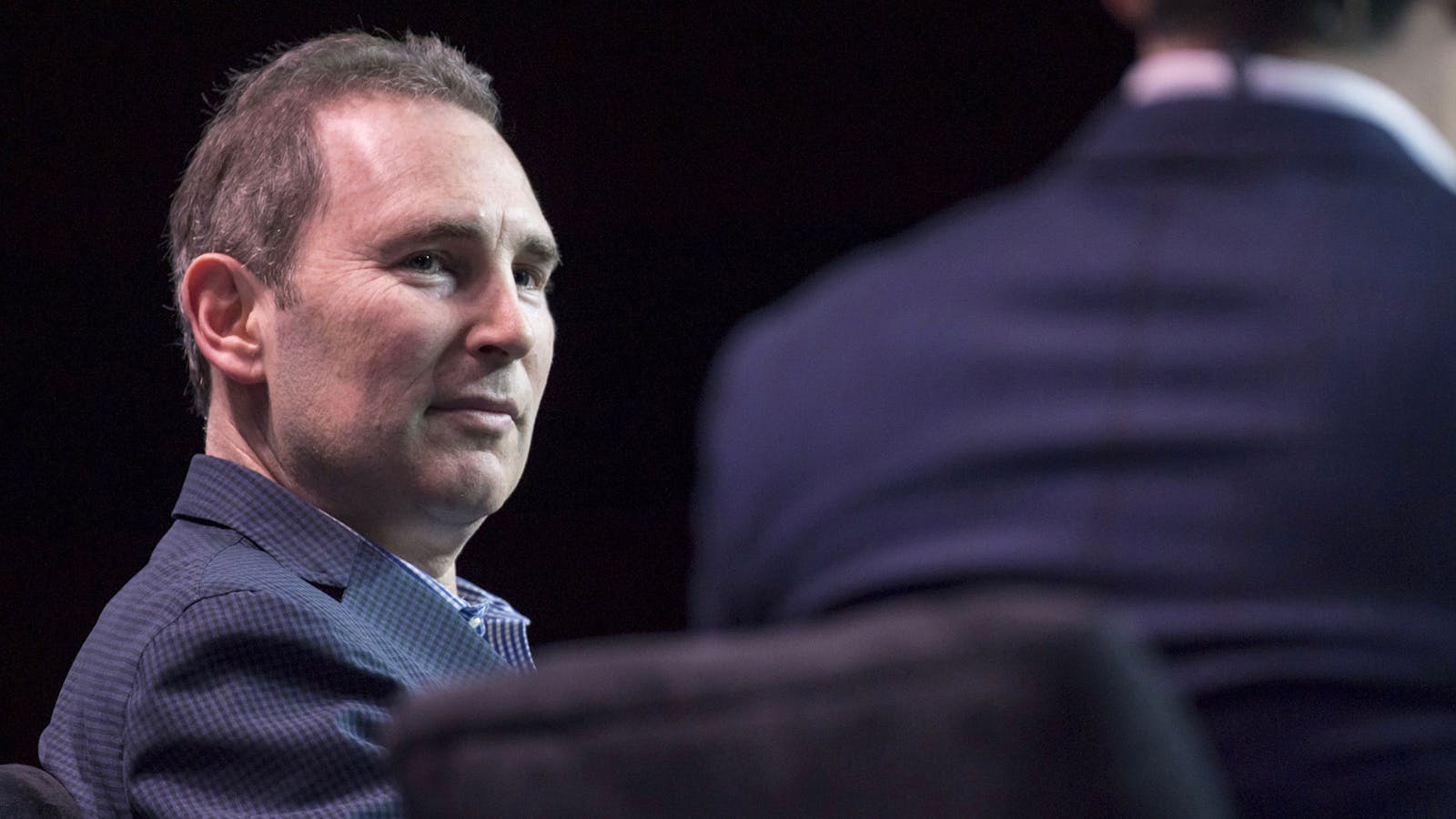 Amazon Web Services CEO Andy Jassy at a company event last year. Photo: Bloomberg