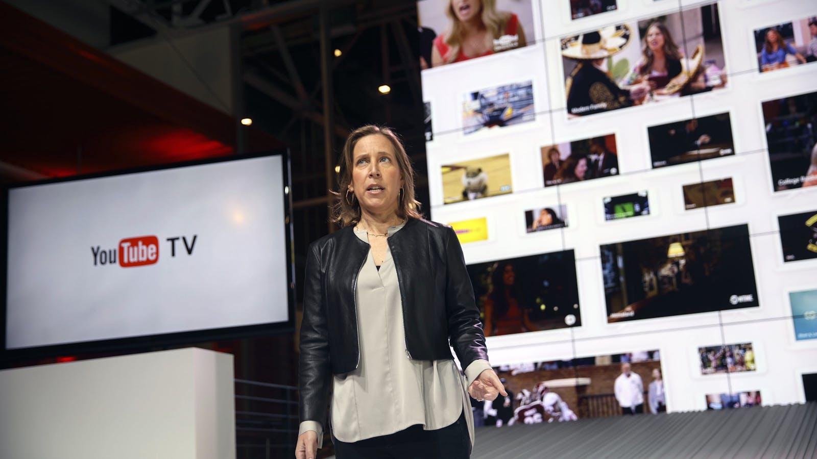 YouTube CEO Susan Wojcicki at the announcement of YouTube TV last year. Photo by Bloomberg.