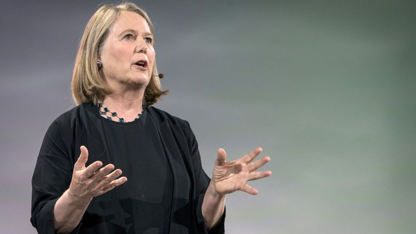 Google Cloud CEO Diane Greene on Tuesday at a company event in San Francisco. Photo: Bloomberg