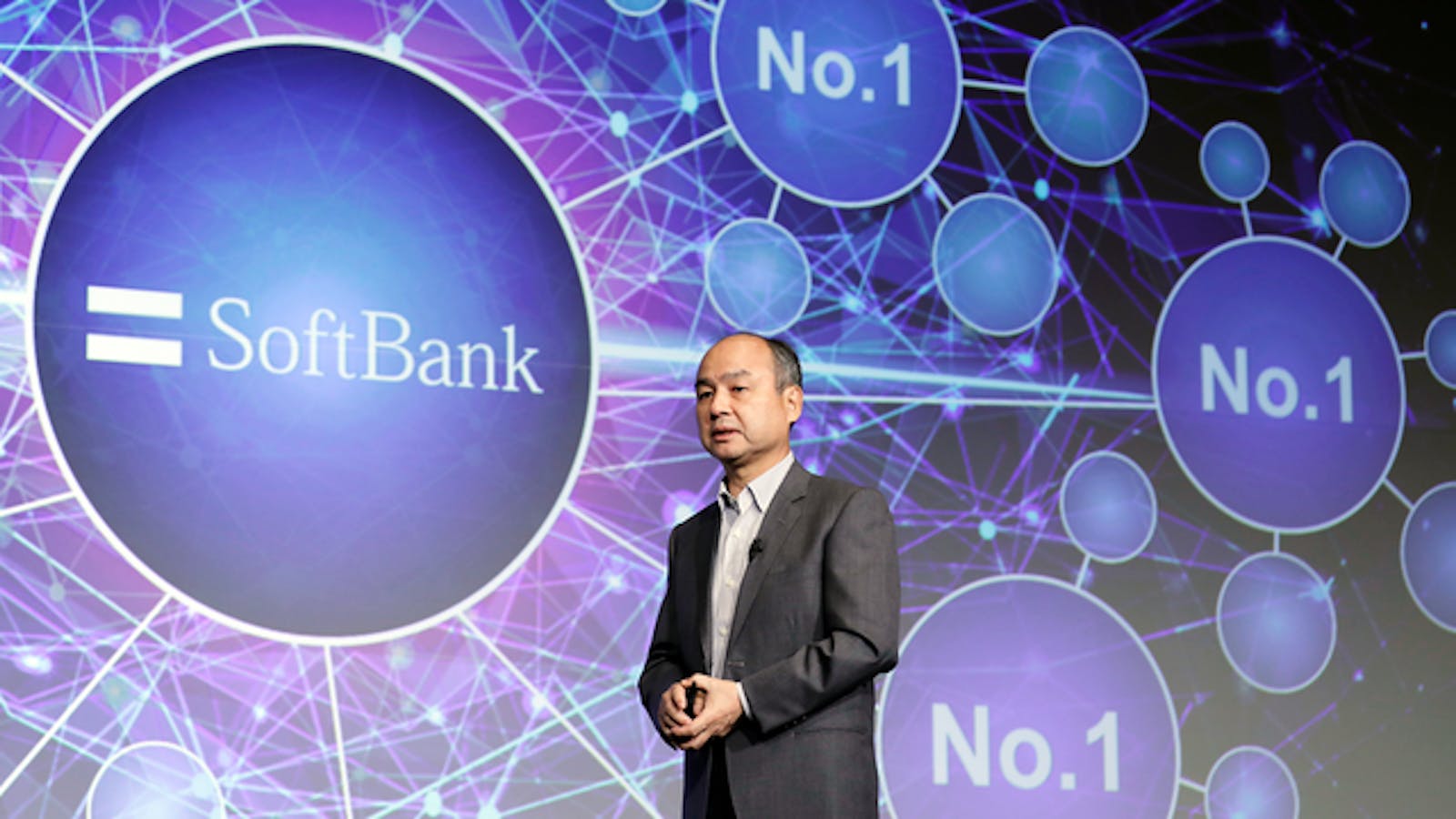 SoftBank CEO Masayoshi Son at a news conference in Tokyo last month. Photo: Bloomberg