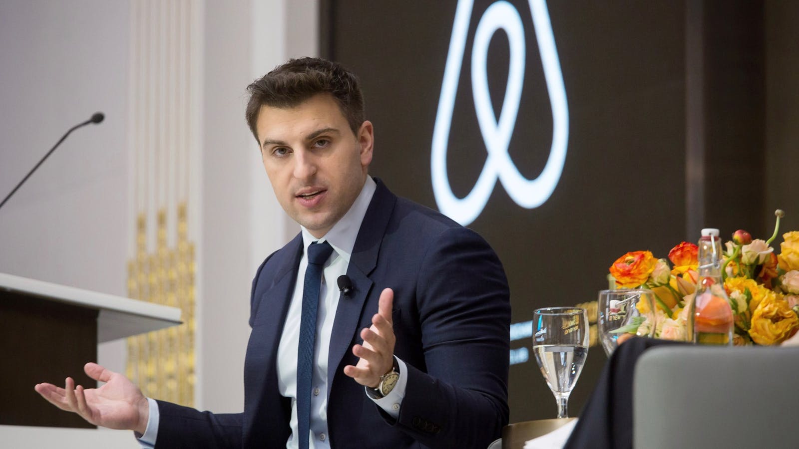 Airbnb CEO Brian Chesky in 2017. Photo: Bloomberg