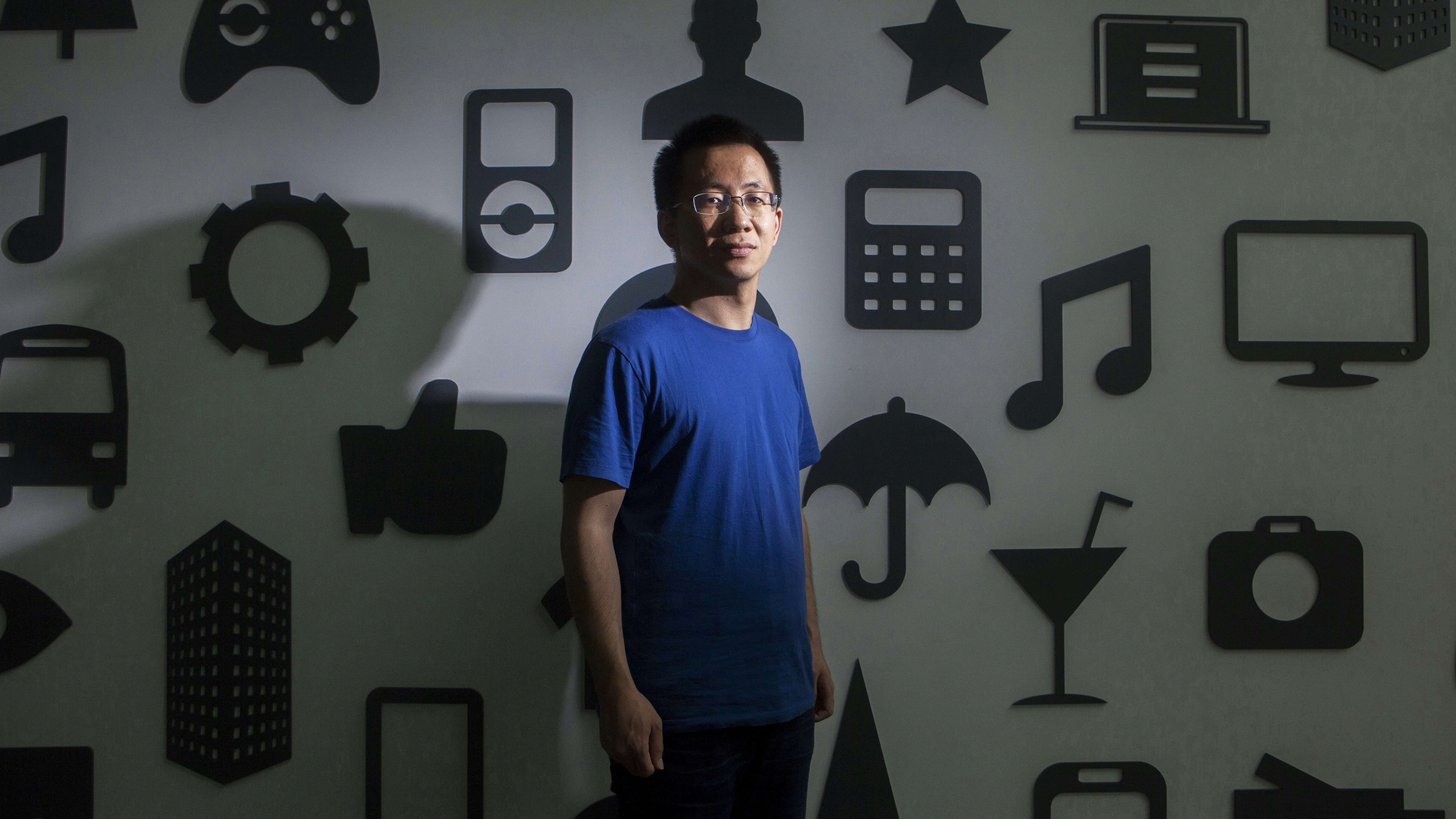 Byedance founder Zhang Yiming. Photo by Bloomberg
