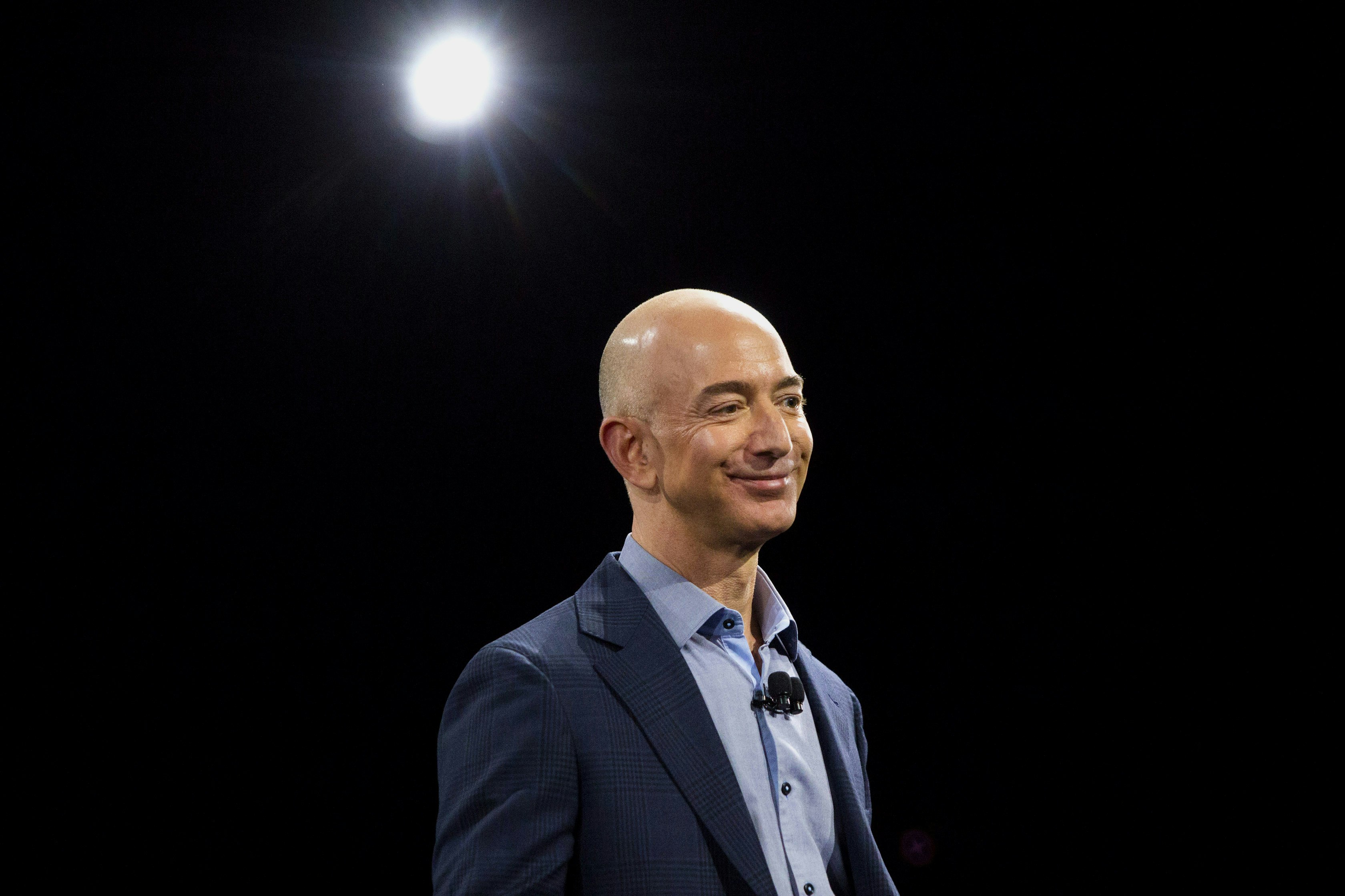 Amazon CEO Jeff Bezos. Photo by Bloomberg