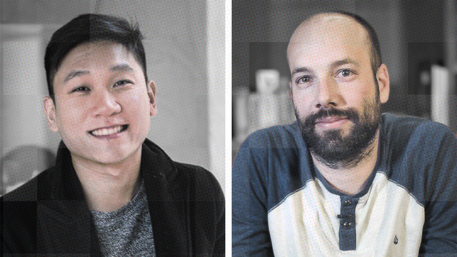 Sam Yam and Jack Conte. Photos by Patreon