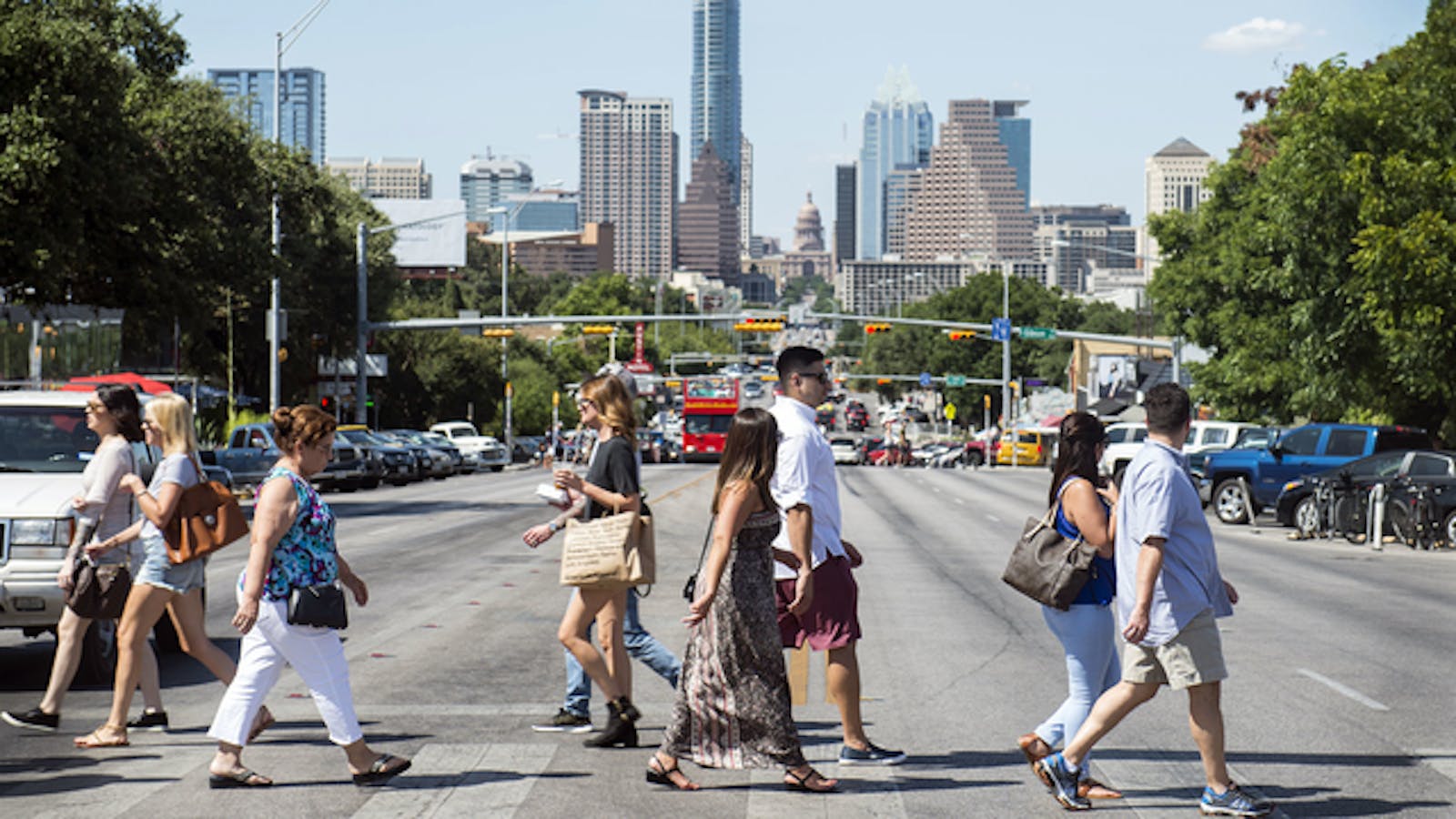 Vacation rental startups are snapping up apartment leases in places like Austin, Texas, above. Photo: Bloomberg