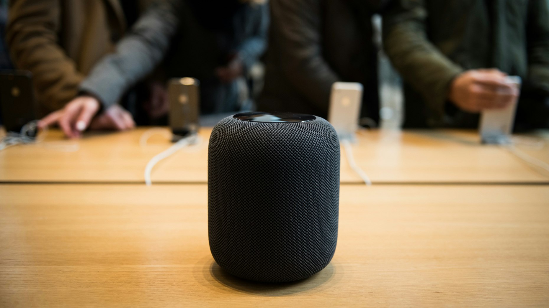 Apple's HomePod features the company's Siri virtual assistant. Photo by Bloomberg