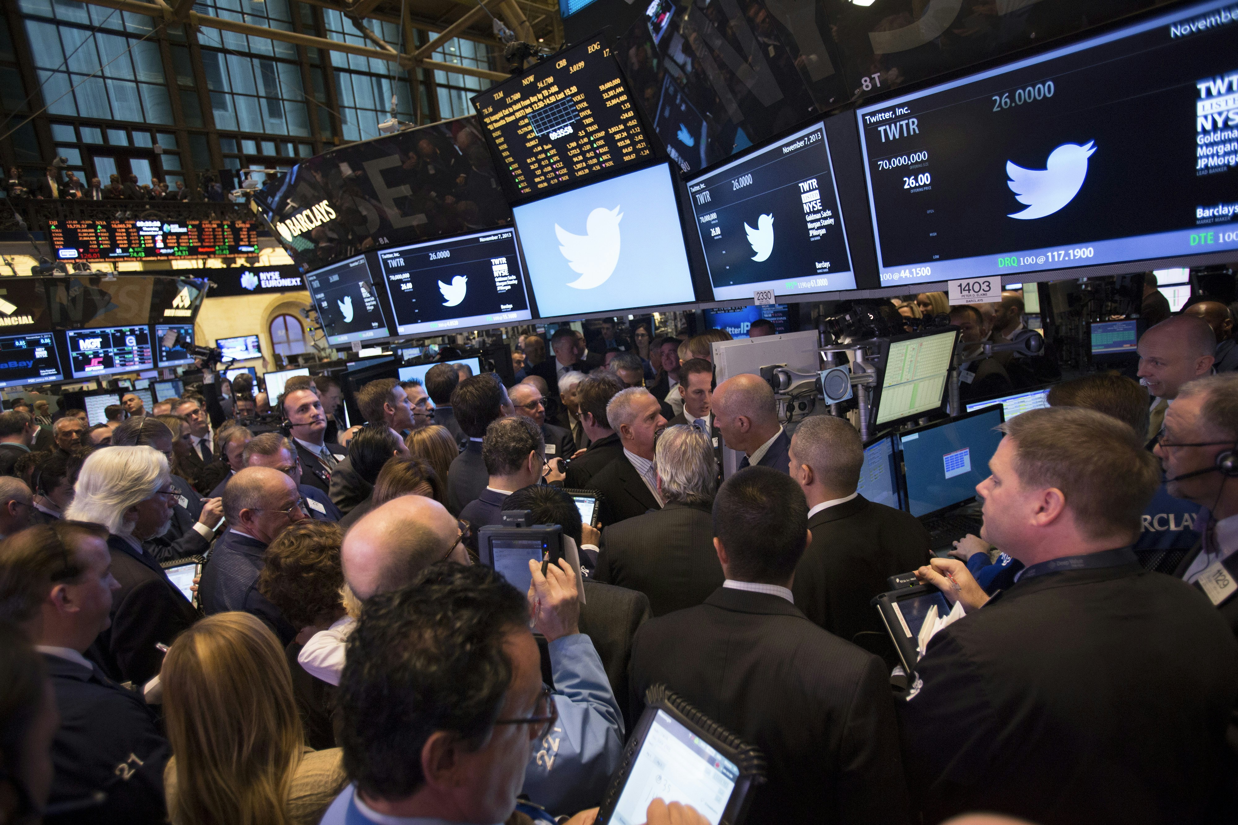 The New York Stock Exchange floor. Photo by Bloomberg.