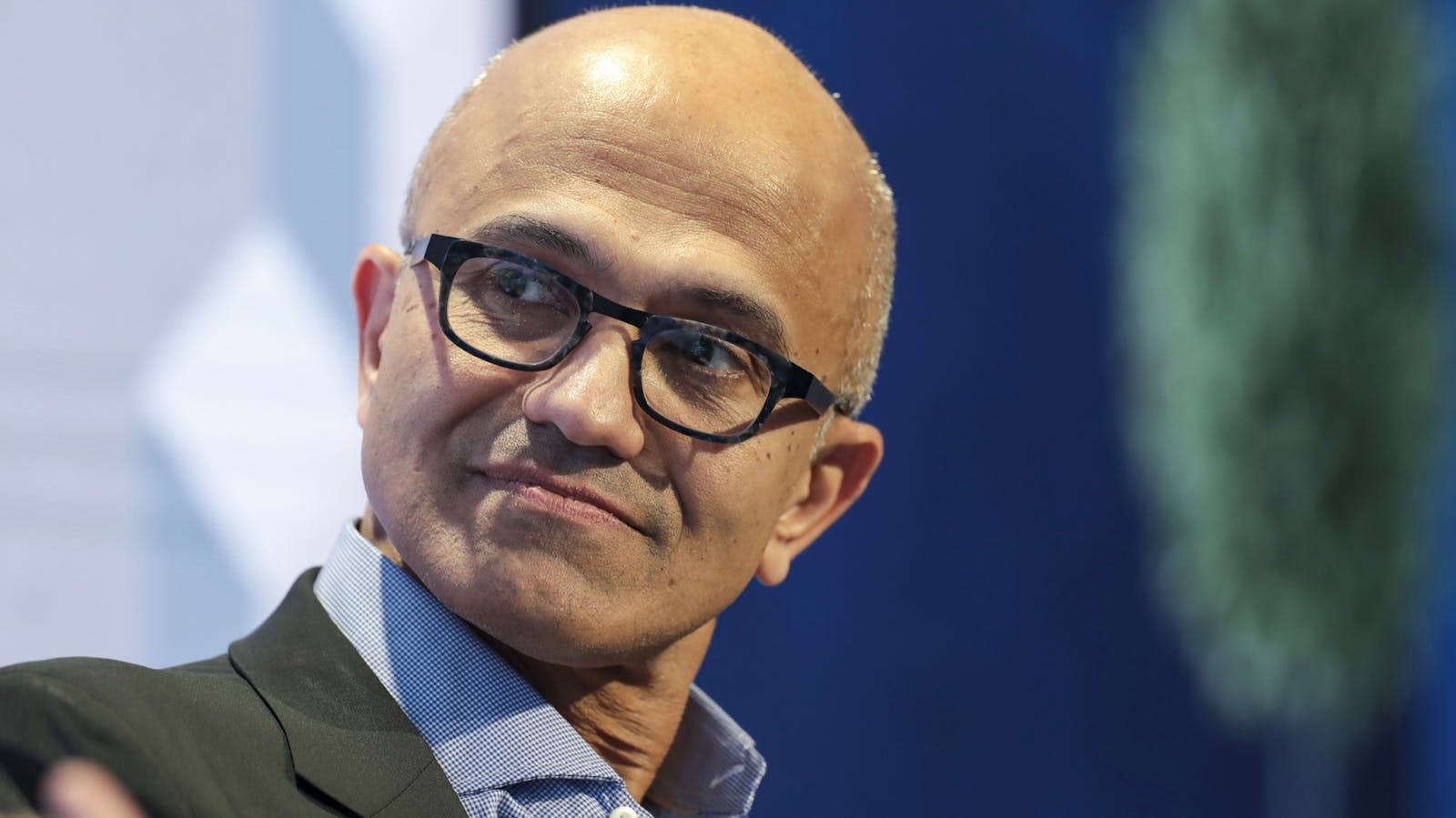 Microsoft CEO Satya Nadella this month at the World Economic Forum in Davos, Switzerland. Photo by Bloomberg