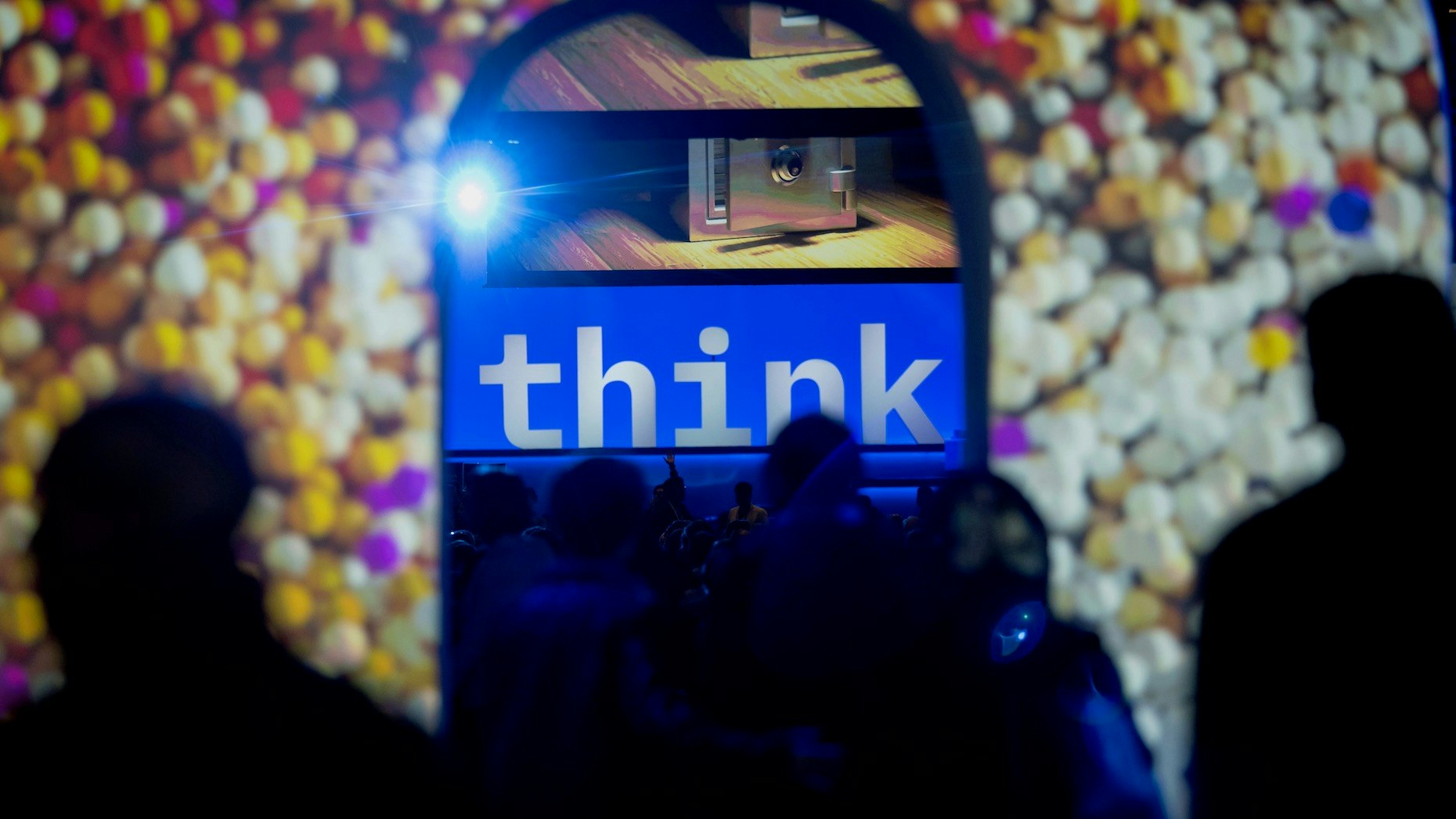 People arriving at the IBM Think conference in San Francisco this week. Photo by Bloomberg.