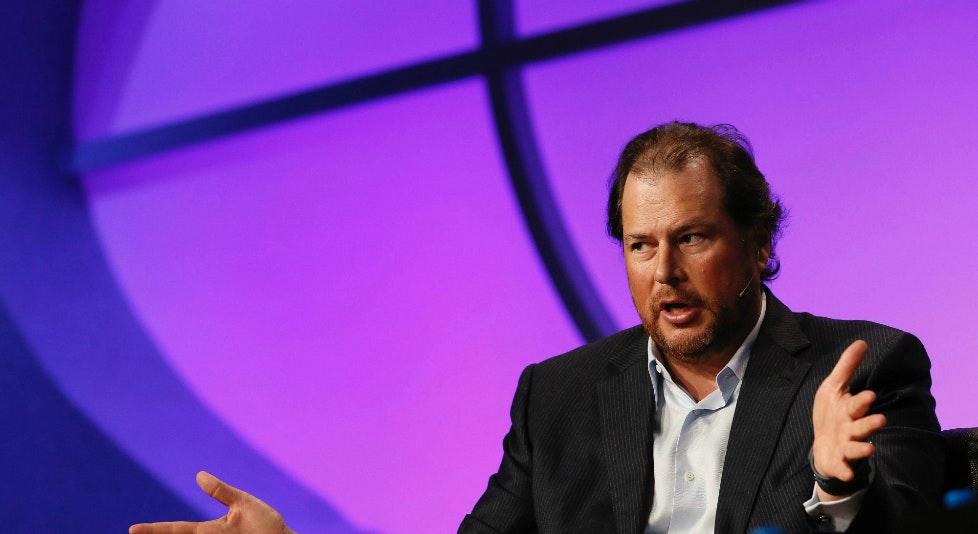 Salesforce.com CEO Marc Benioff. Photo by Bloomberg.