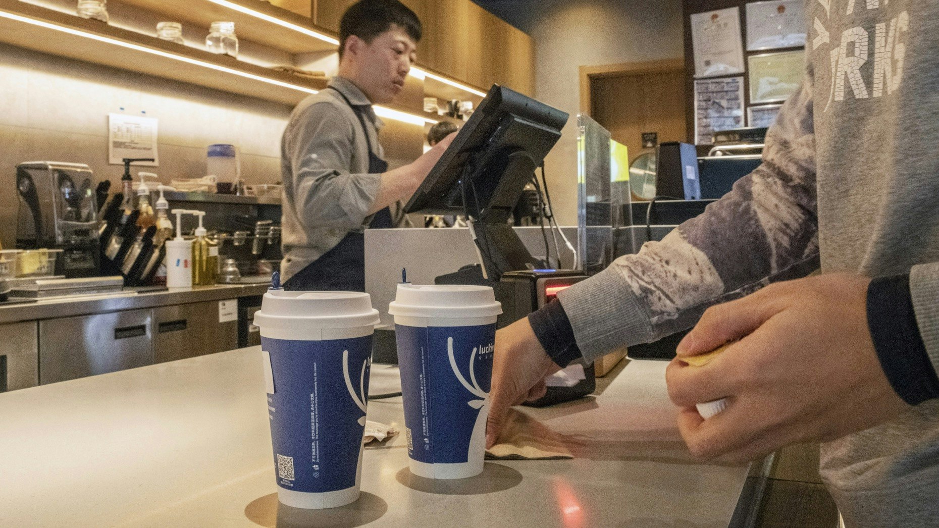 A Luckin coffee outlet in Beijing. Photo: Bloomberg