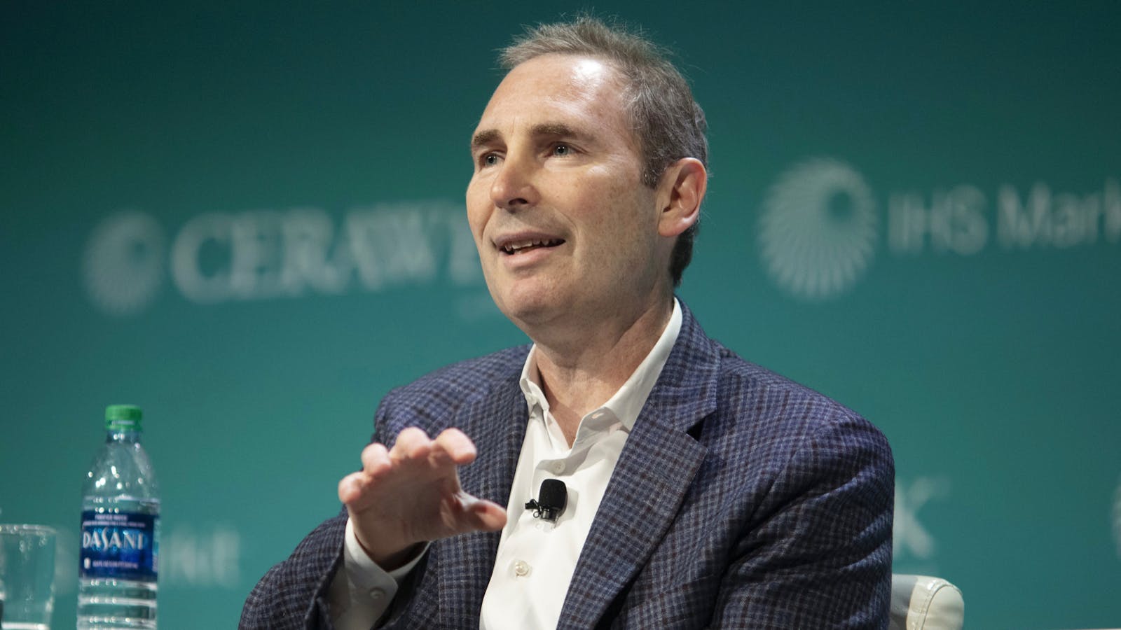 Amazon Web Services CEO Andy Jassy at a conference in March. Photo by Bloomberg