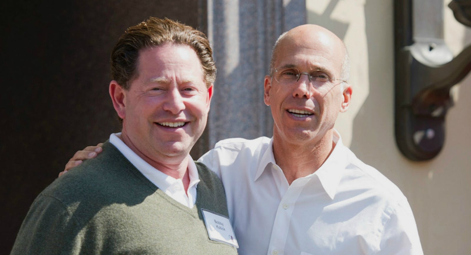 Activision CEO Bobby Kotick with DreamWorks Animation CEO Jeffrey Katzenberg. Photo by Bloomberg.