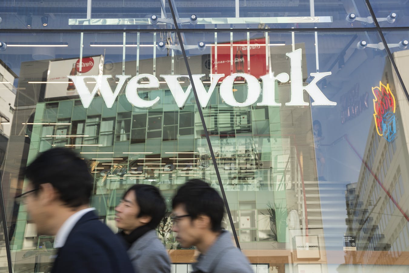 A WeWork co-working office building in Tokyo. Photo by Bloomberg.
