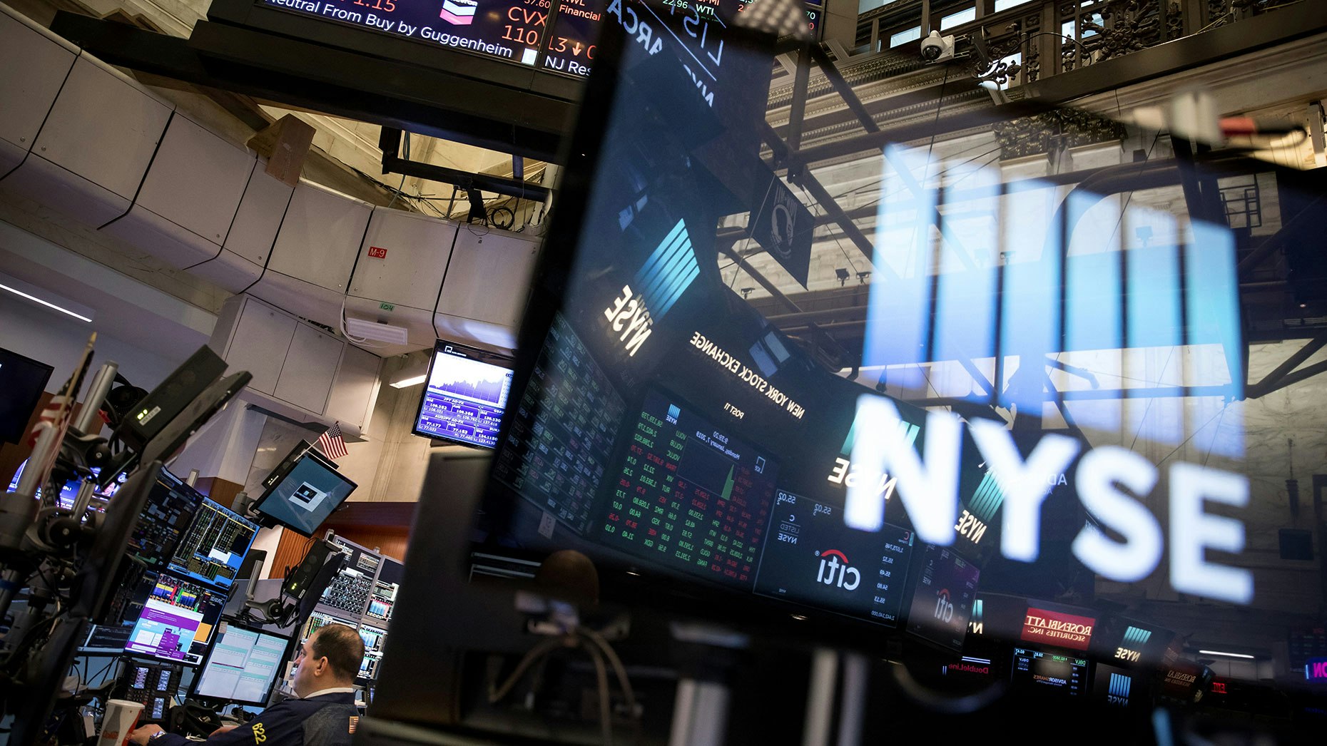 The trading floor of the New York Stock Exchange in New York. Photo by Bloomberg. 