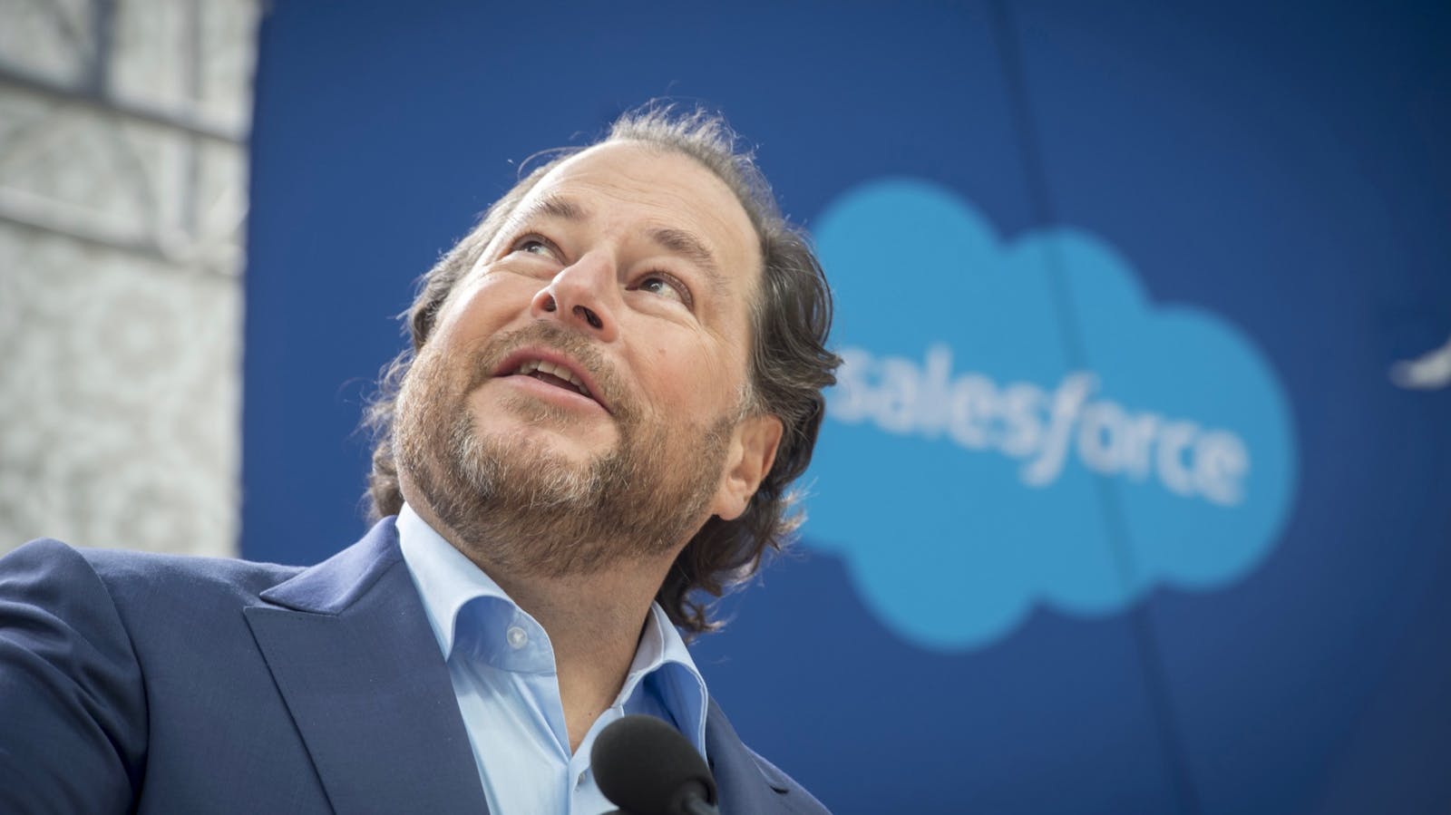 Salesforce CEO Marc Benioff. Photo by Bloomberg.