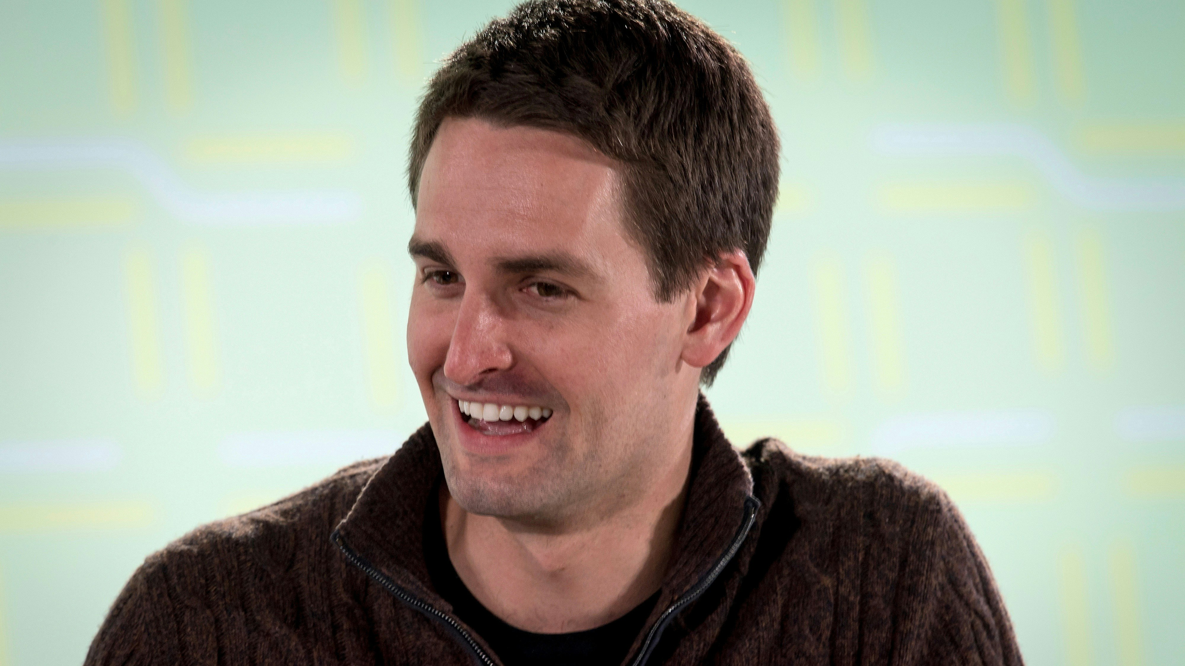 Snap CEO Evan Spiegel. Photo by Bloomberg