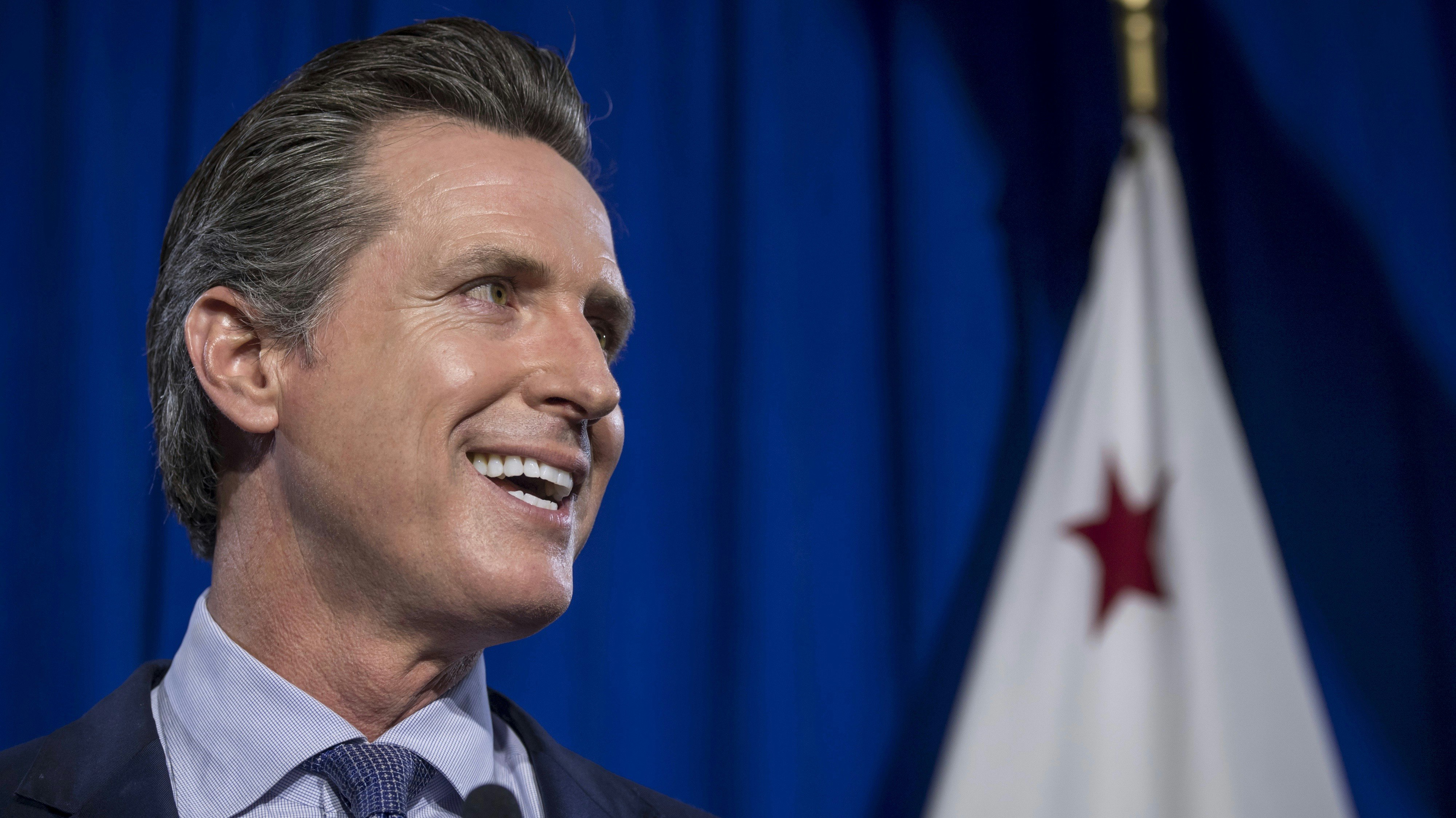 California governor Gavin Newsom. Photo by Bloomberg