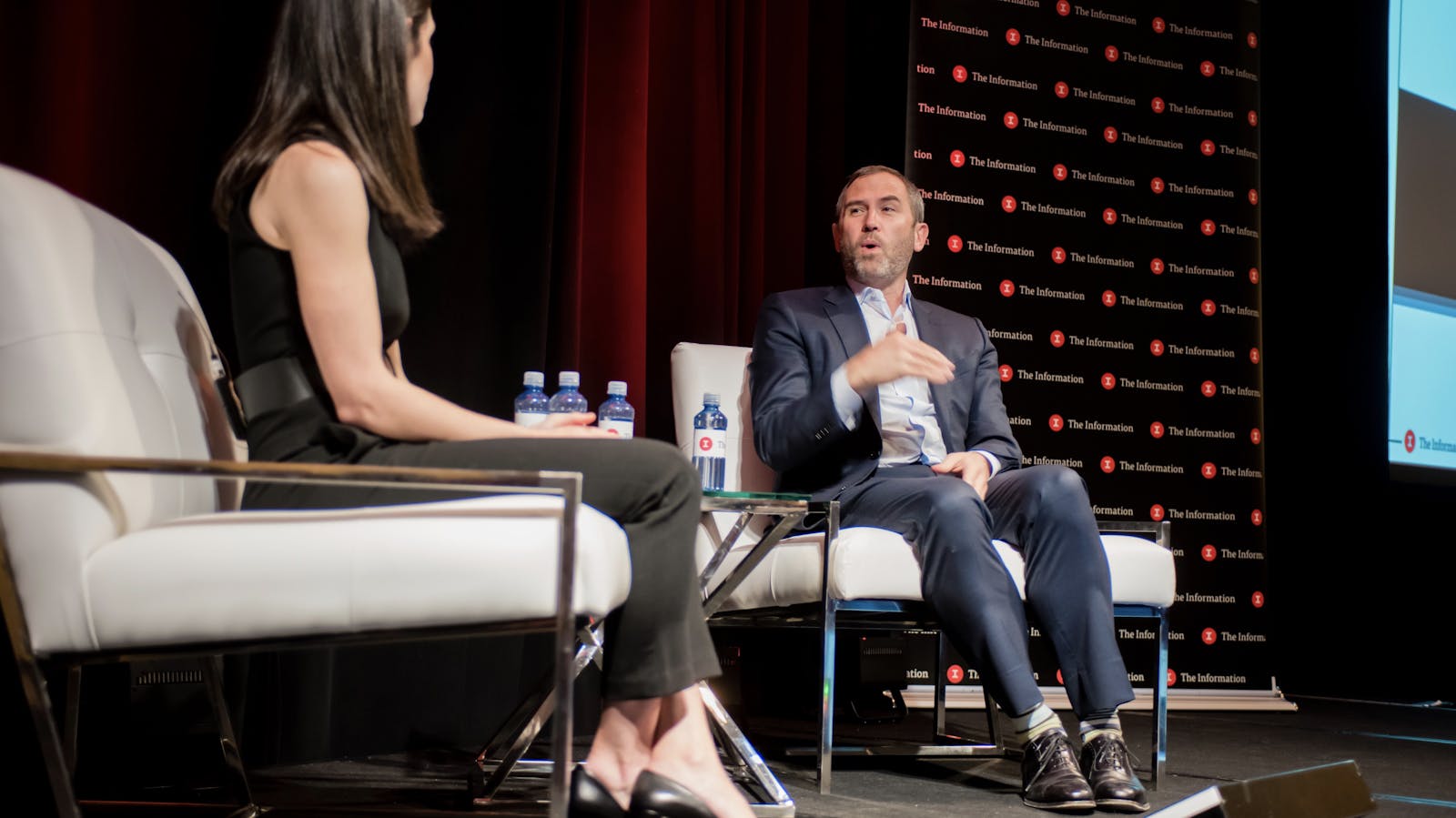 Ripple CEO Brad Garlinghouse with The Information's Subscriber Summit on Thursday. 