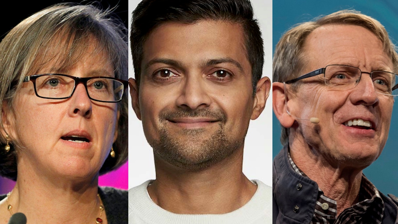 Mary Meeker, Mamoon Hamid and John Doerr. Photos by Bloomberg (Meeker and Doerr), Kleiner Perkins (Hamid)