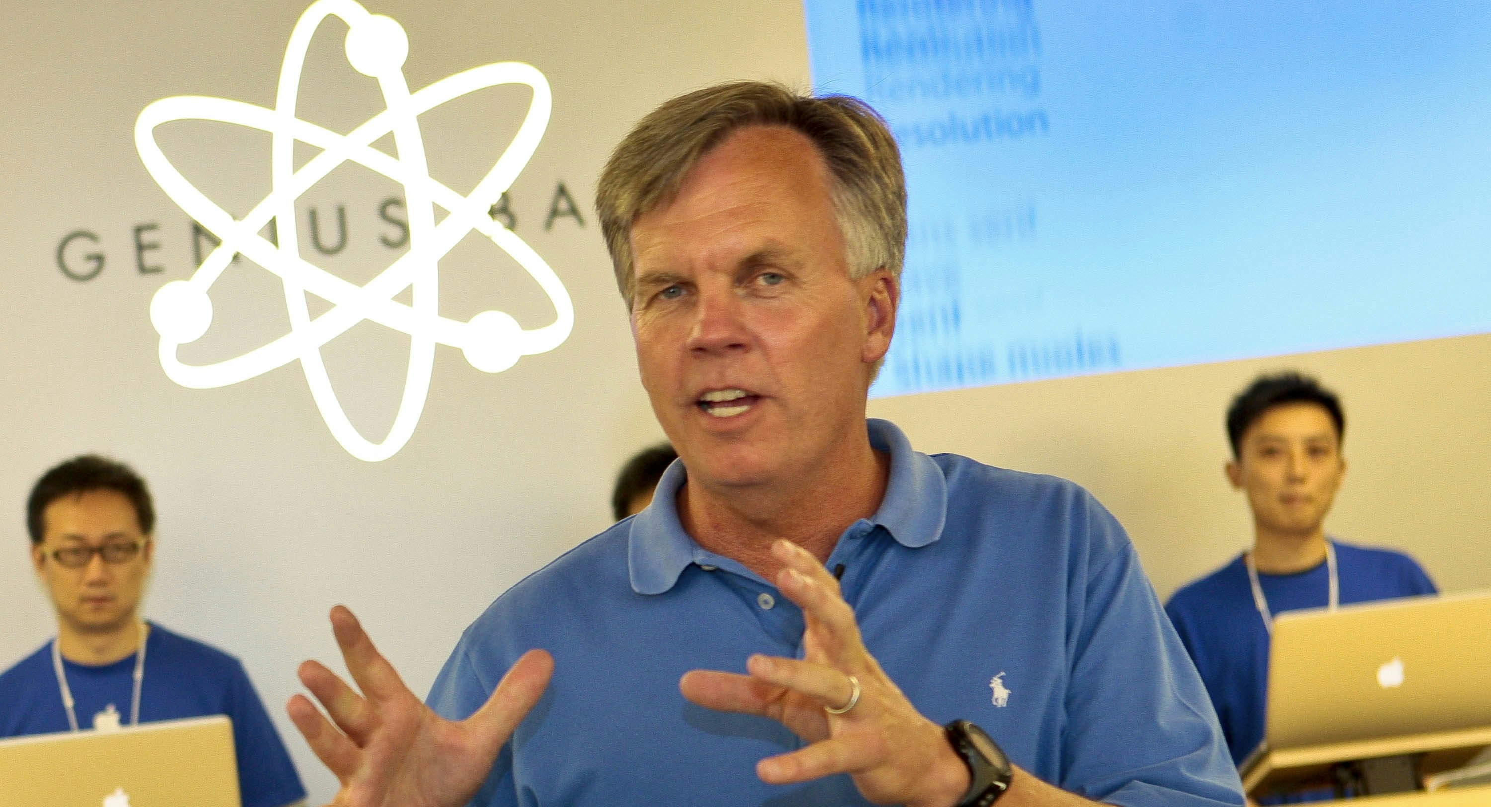 Ron Johnson in an Apple Store. Photo by Associated Press. 