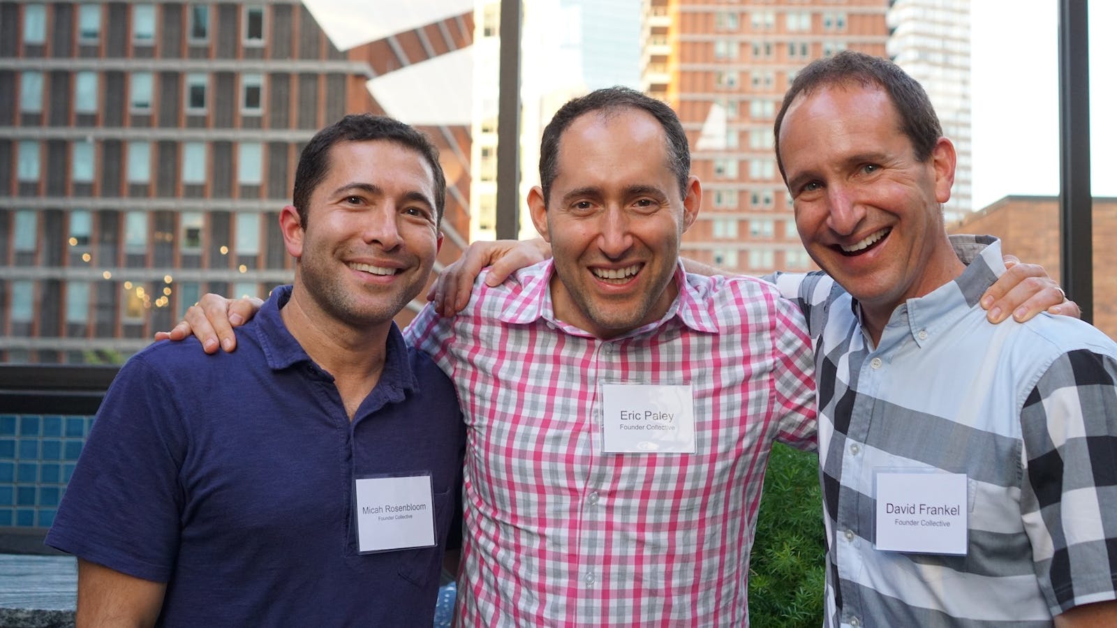 Founder Collective partners Micah Rosenbloom, Eric Paley and David Frankel. Photo courtesy of Founder Collective
