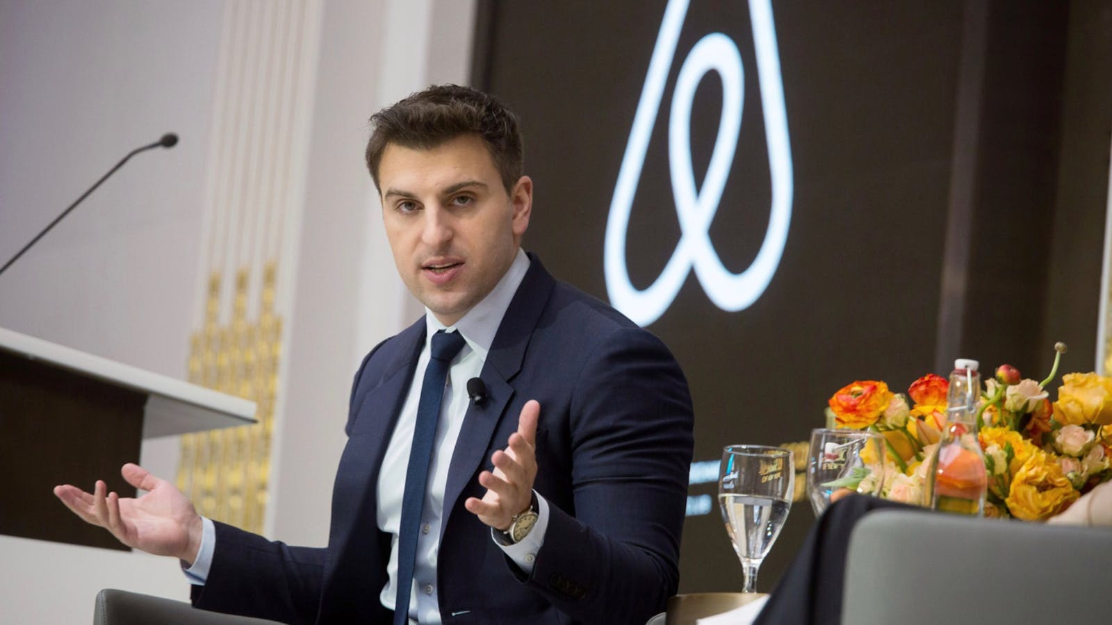 Airbnb CEO Brian Chesky, shown in 2017. Photo: Bloomberg