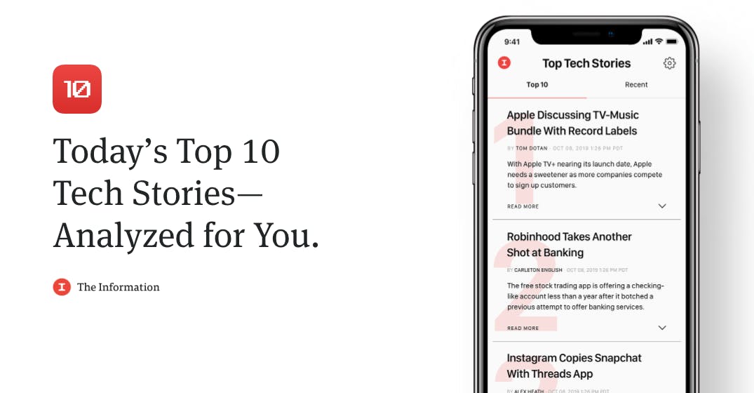 Introducing the Tech Top 10 by The Information