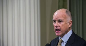 California Governor Jerry Brown. Photo by Bloomberg.