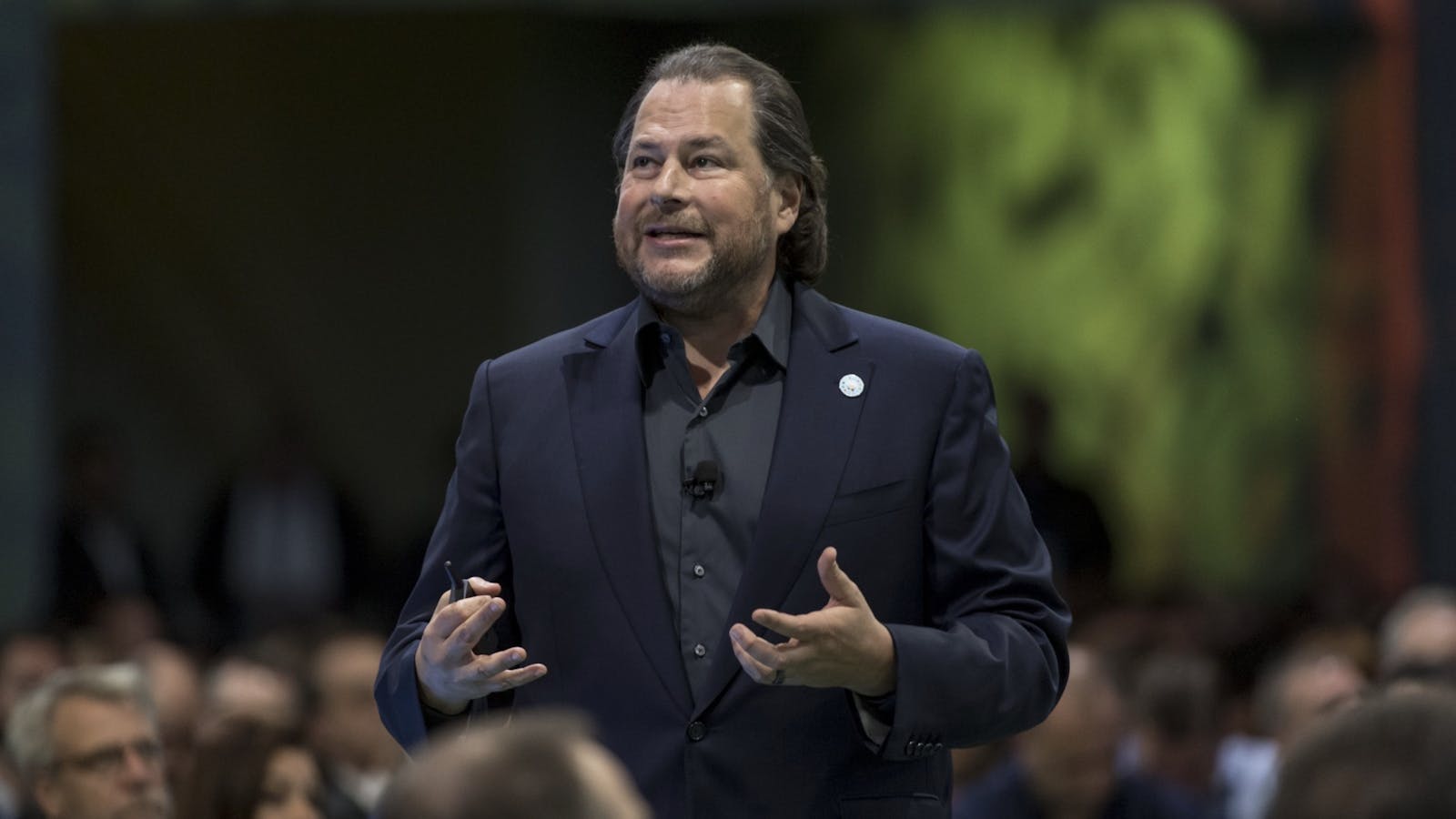 Salesforce co-CEO Marc Benioff. Photo by Bloomberg