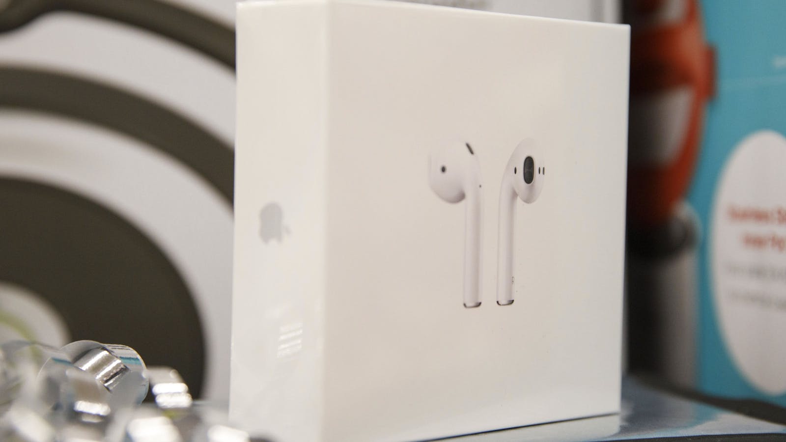 Apple AirPods at a Walmart story last month. Photo by Bloomberg