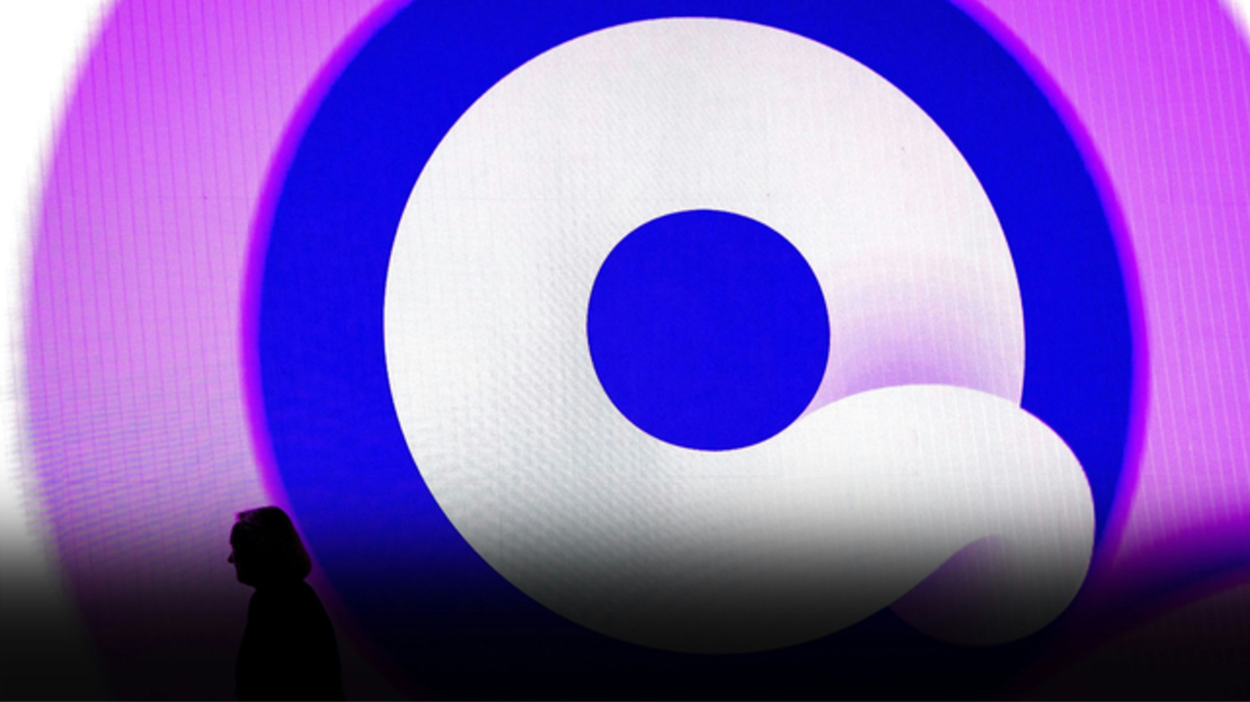 Quibi CEO Meg Whitman exits the stage at CES 2020. Photo by Bloomberg