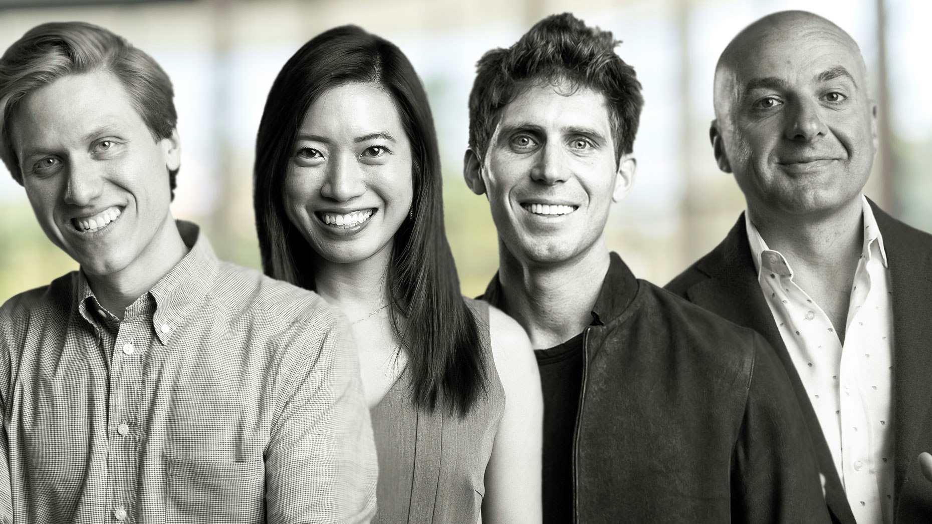 Sequoia Capital's Konstantine Buhler (left), Josephine Chen, Shaun Maguire and Bogomil Balkansky. Photos by Sequoia; illustration by Mike Sullivan

