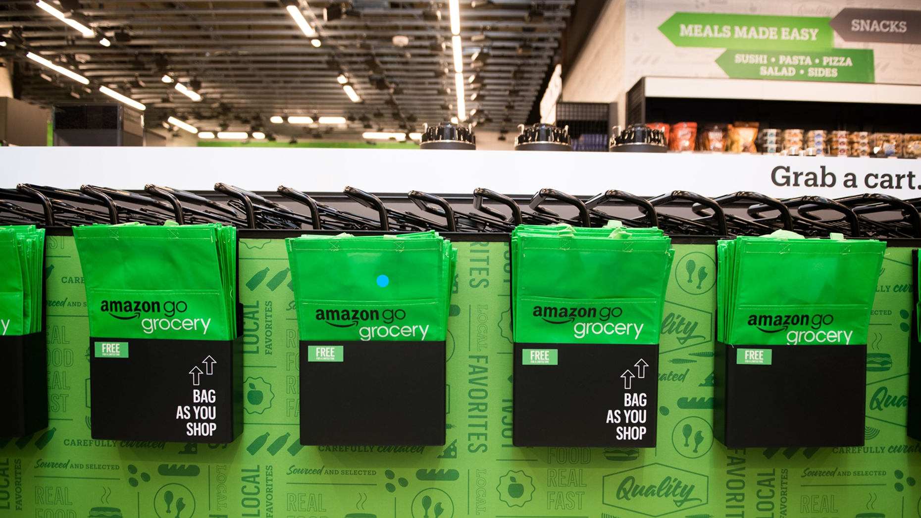 Inside an Amazon Go store in Seattle. Photo by Bloomberg