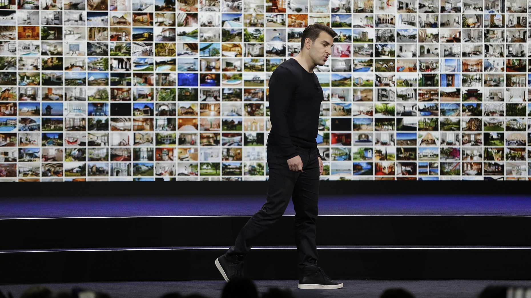 Airbnb co-founder and CEO Brian Chesky at an event in 2018. Photo by AP.