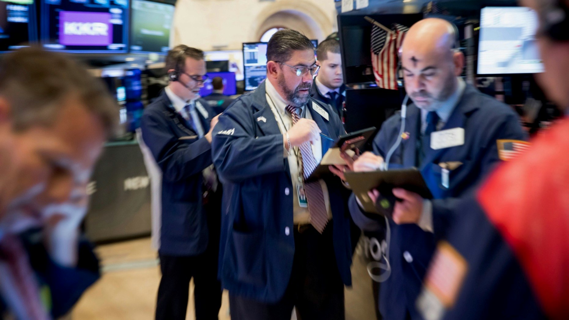 The NYSE trading floor last month. Photo: Bloomberg
